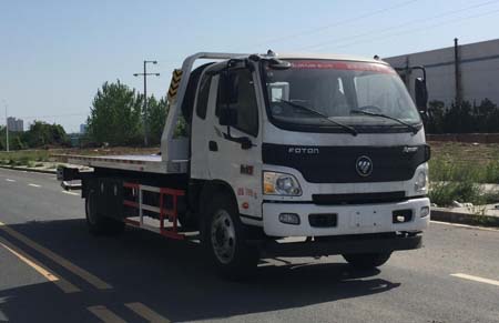 福田歐馬可5噸平板清障車專威牌HTW5112TQZPB型清障車